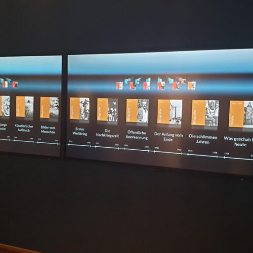 interactive content timeline museum touchscreen